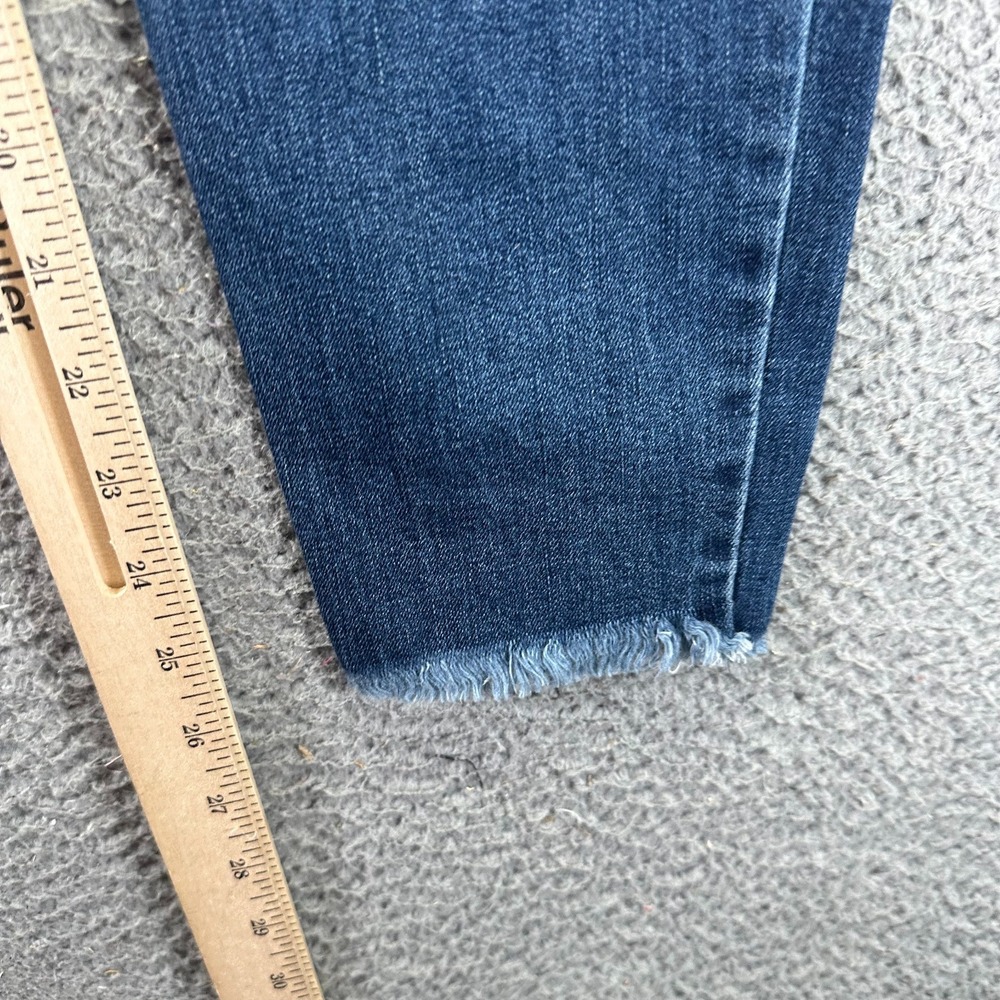 One5One Jeans Women's 14 Blue Cotton Denim Skinny Faded Workwear Travel Stretch - Picture 9 of 10